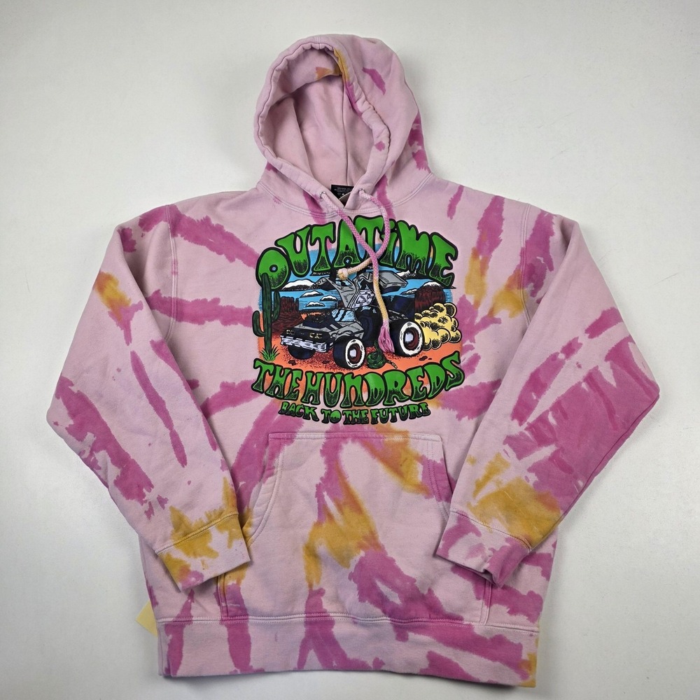 The Hundreds Hoodie Mens Medium Tie Dye Back To The Future Graphic Sweatshirt